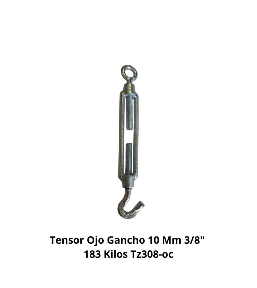 Tensor Ojo Gancho 10 Mm 3/8" 183 Kilos Tz308-oc
