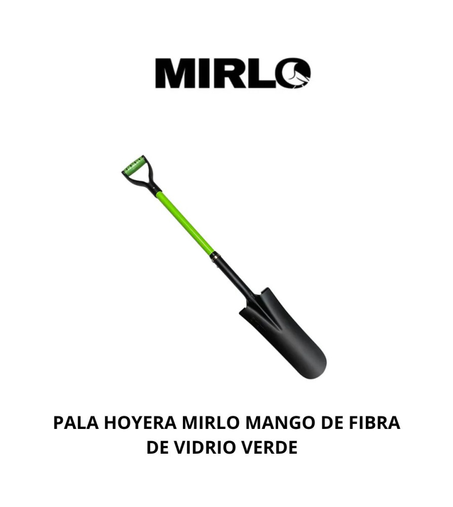 Pala Hoyera Mirlo Mango De Fibra De Vidrio Verde