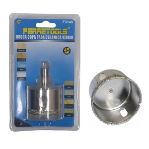 BROCA COPA FERRETOOLS VIDRIO CERAMICA 45 MM F3148