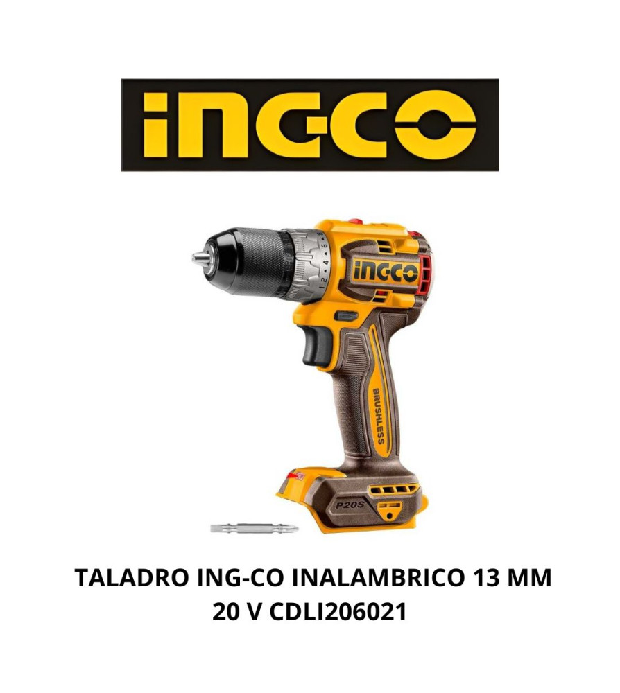 Taladro Ingco Inalambrico 13 Mm 20 V Cdli206021