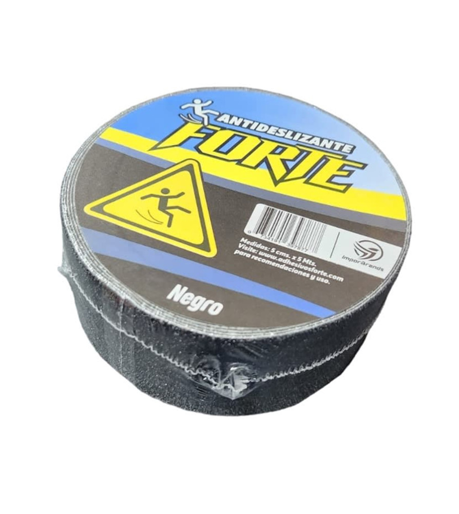 Cinta Antideslizante 5 Mt X 50 Mm Forte Negro