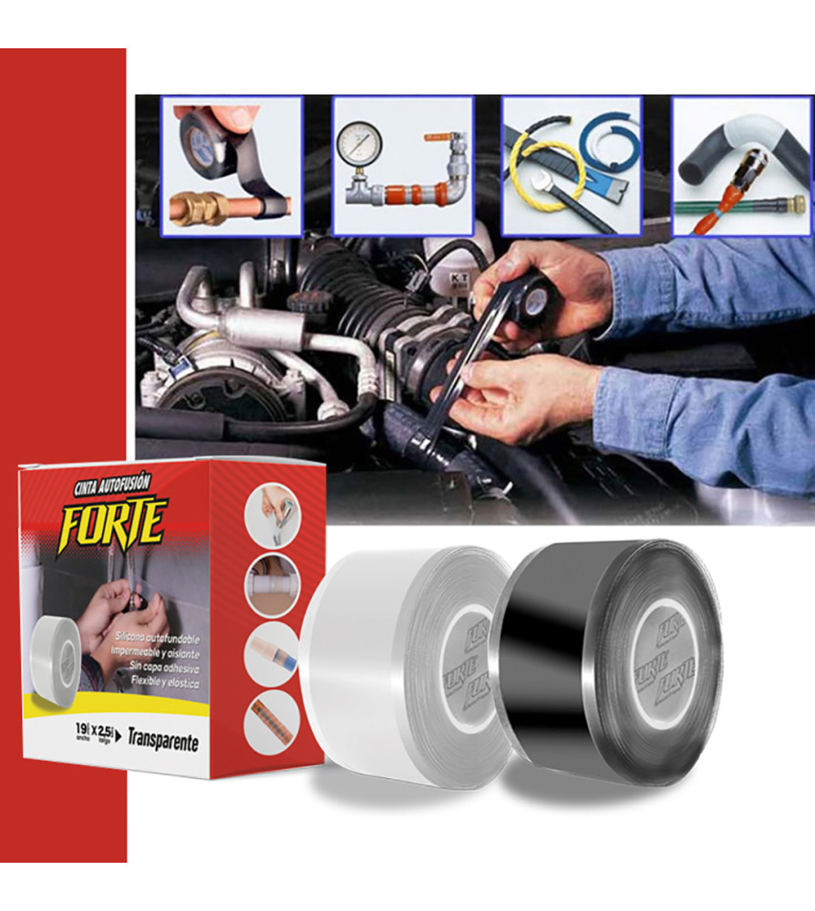 Cinta Silicona Forte Autofundente Transp 25 Mt