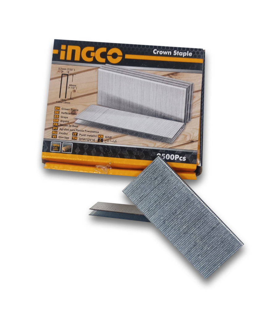 Grapas Ingco Crown Sta 25 Mm X 2500 Unid Ast18251