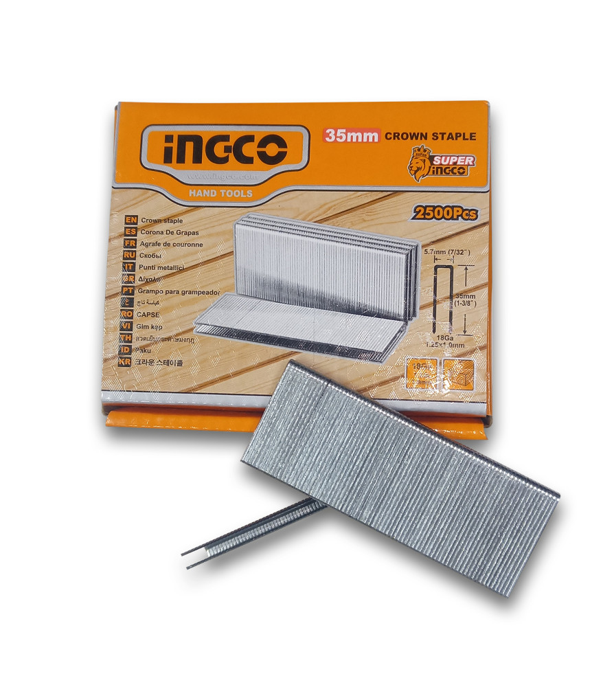 Grapas Ingco Crown Sta 35 Mm X 2500 Unid Ast18351