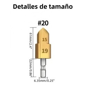 BROCA ESCALONADA HEMIC PPR20 MM 15-19 885051519
