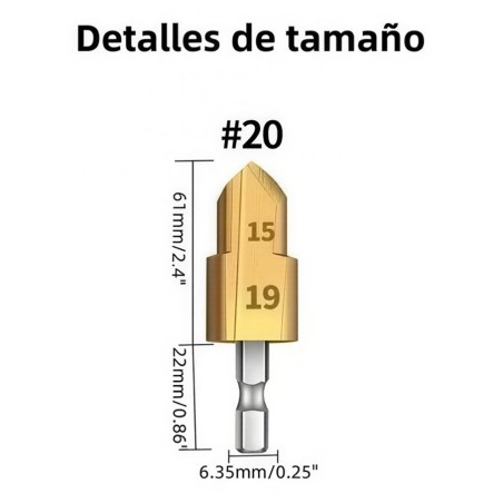 BROCA ESCALONADA HEMIC PPR20 MM 15-19 885051519