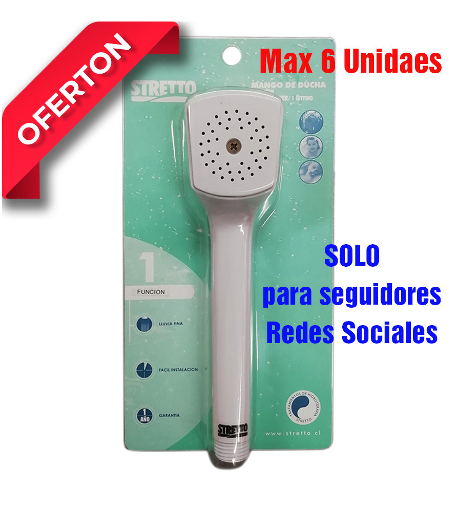 Mango Ducha Blanco 1 Funcion Stretto "oferton"