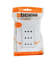 Toma Corriente Bticino Emb Triple 2p + T 10 A Blan