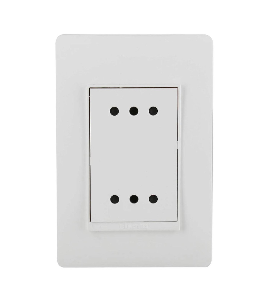 Toma Corriente Bticino Emb Doble 2p + T 10 A Blanc