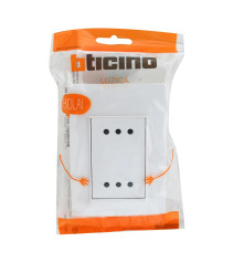 Toma Corriente Bticino Emb Doble 2p + T 10 A Blanc