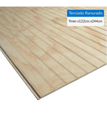 Terciado Ranurado Pino Colon 1,22 X 2,44 -09,0 Mm