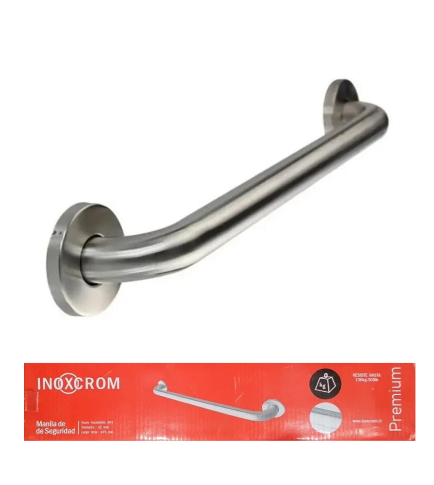 Manilla Seguridad Inoxidable Con Tapa 40 Cm