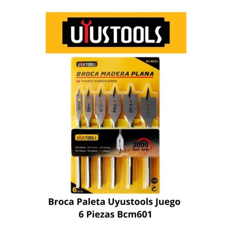 BROCA PALETA UYUSTOOLS JUEGO 6 PIEZAS BCM601