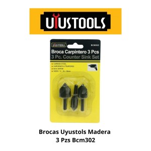 BROCAS UYUSTOOLS 3 PZS MADERA BCM302
