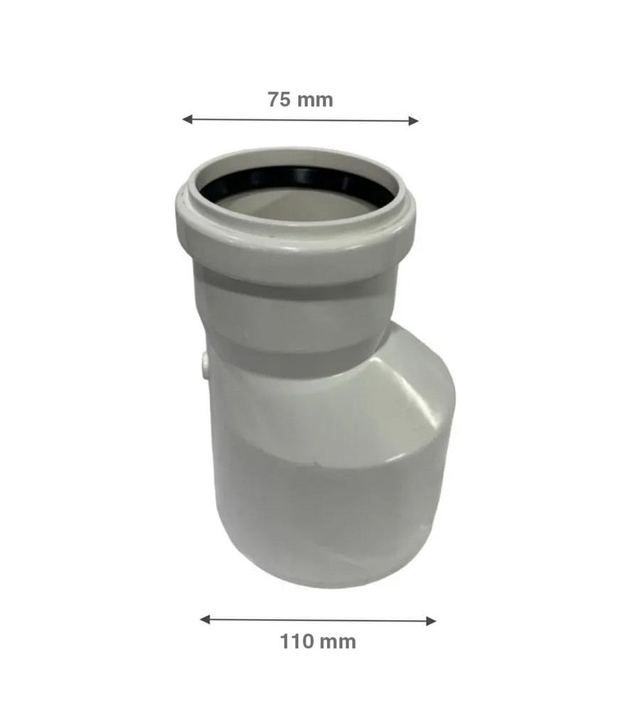 Reduccion Pvc Sanit Blanco Con Goma 110x 75