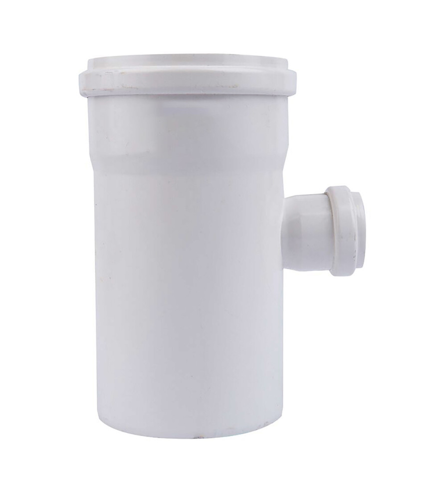 Tee Pvc Reduccion Sanitario Blanca C/goma 110x40