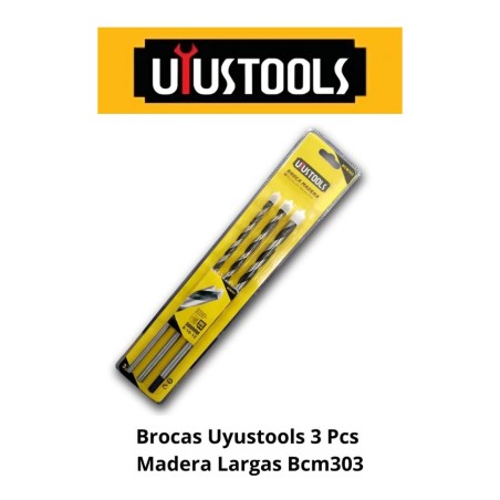 BROCAS UYUSTOOLS 3 PCS MADERA LARGAS BCM303