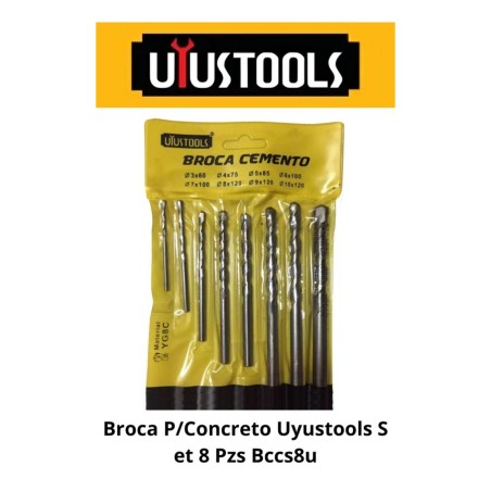 BROCA CONCRETO UYUSTOOLS SET 8 PZS BCCS8U