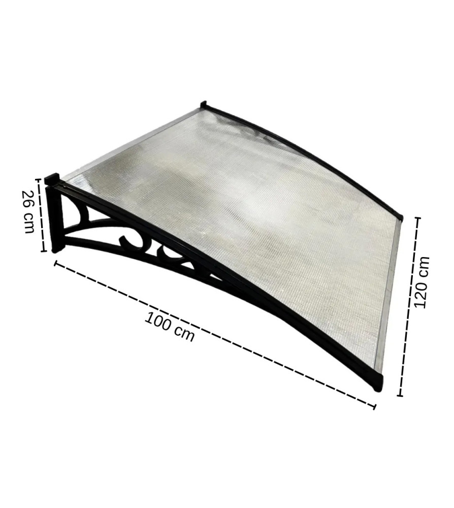 Alero Policarbonato Curbo Transpar 120x100x0.5