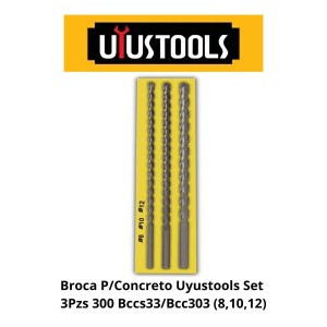 BROCA CONCRETO UYUSTOOLS SET 3 PZS 300 BCCS33/BC