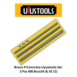 BROCA CONCRETO UYUSTOOLS SET 3 PZS 400 BCCS34 (8