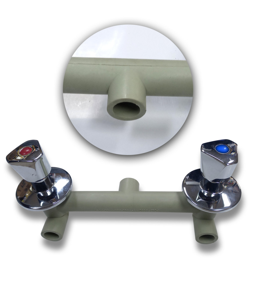 LLAVE POLIFUSION MEZCLADORA DUCHA CROMO 20 MM