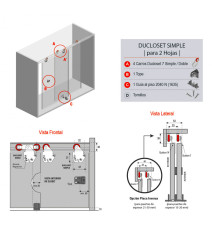 CARRO CLOSET SIMPLE DUCLOSET EN CAJA CON TOPE