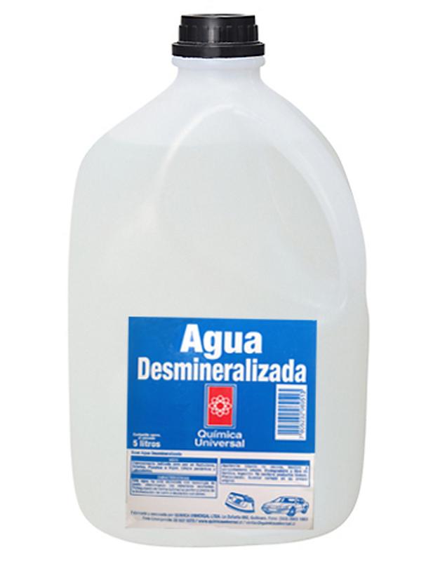 Agua Quimica Universal Destilada Bidon 5 Lt