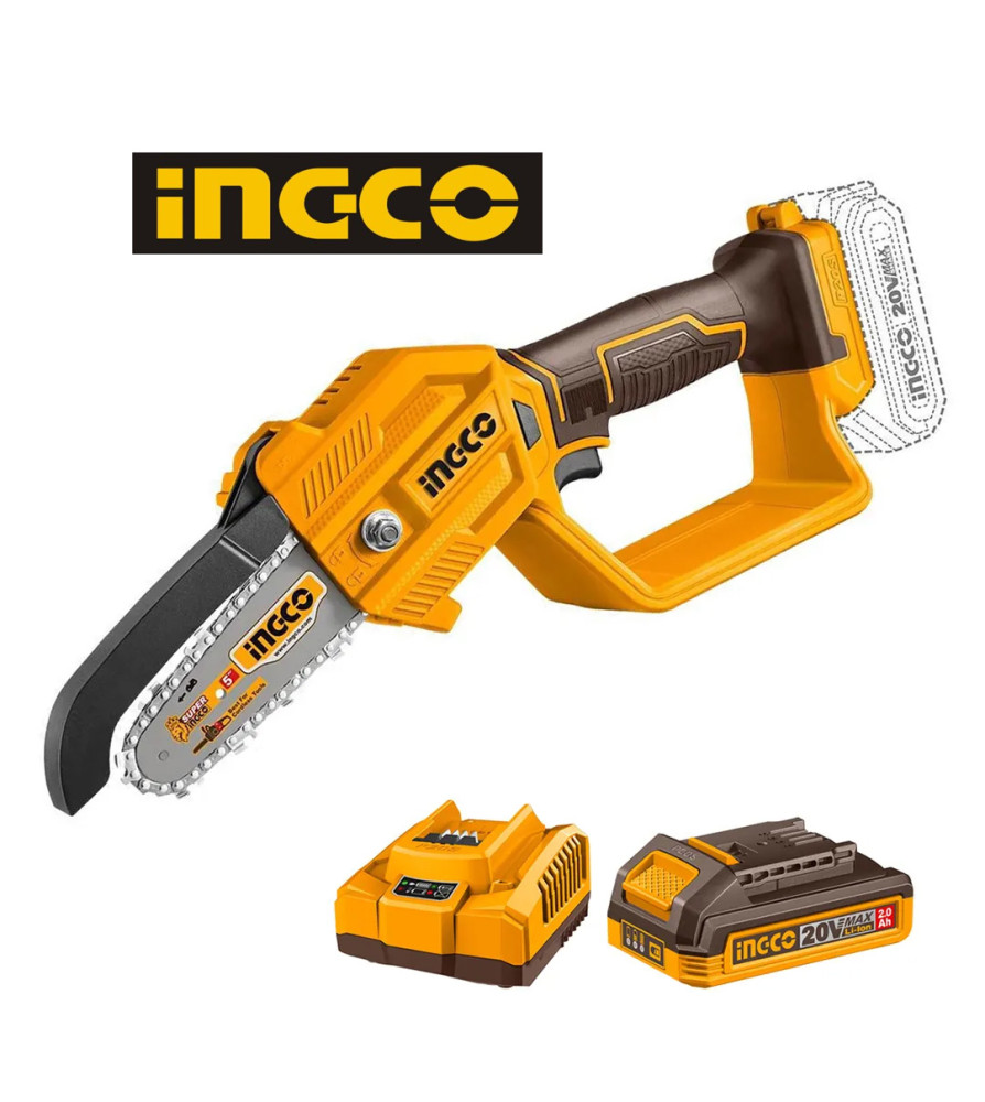 MOTOSIERRA MINI INGCO+CARGADOR Y BAT20V CGSLI20581
