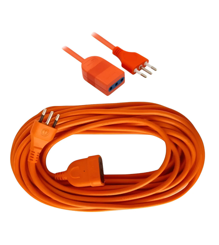 ALARGADOR MOVIL 1 POSICION 2P+T 10 A 5 MT COLOR NARANJO