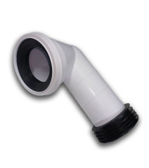 Conexion Wc Tasa Piso De 23 Cm Plastica Blanca Cod