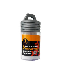 BROCA CONICA DIAMANTADA HEMIC M14 38X45MM