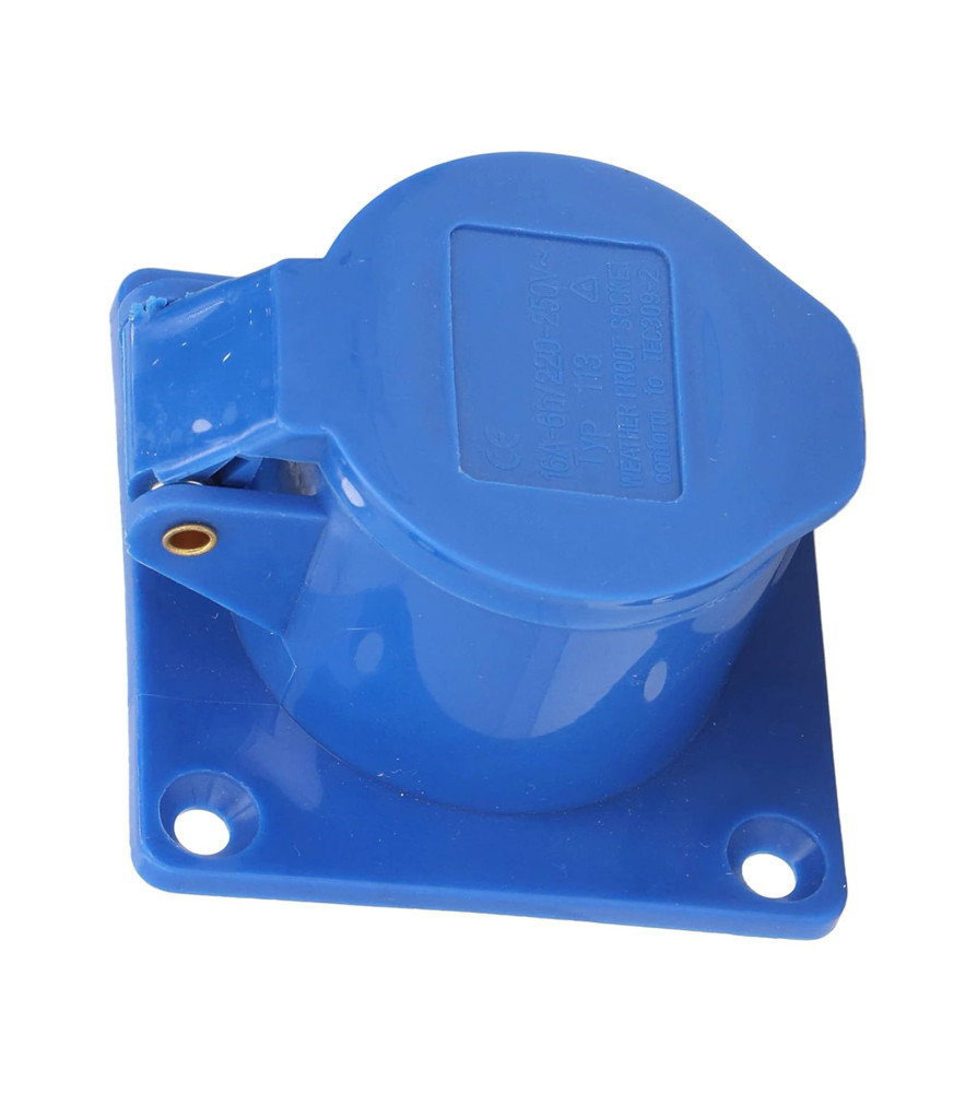 ENCHUFE INDUSTRIAL SOBREP S/B 16AMP 2P+T AZUL HEMBRA