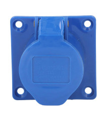 ENCHUFE INDUSTRIAL SOBREP S/B 16AMP 2P+T AZUL HEMBRA