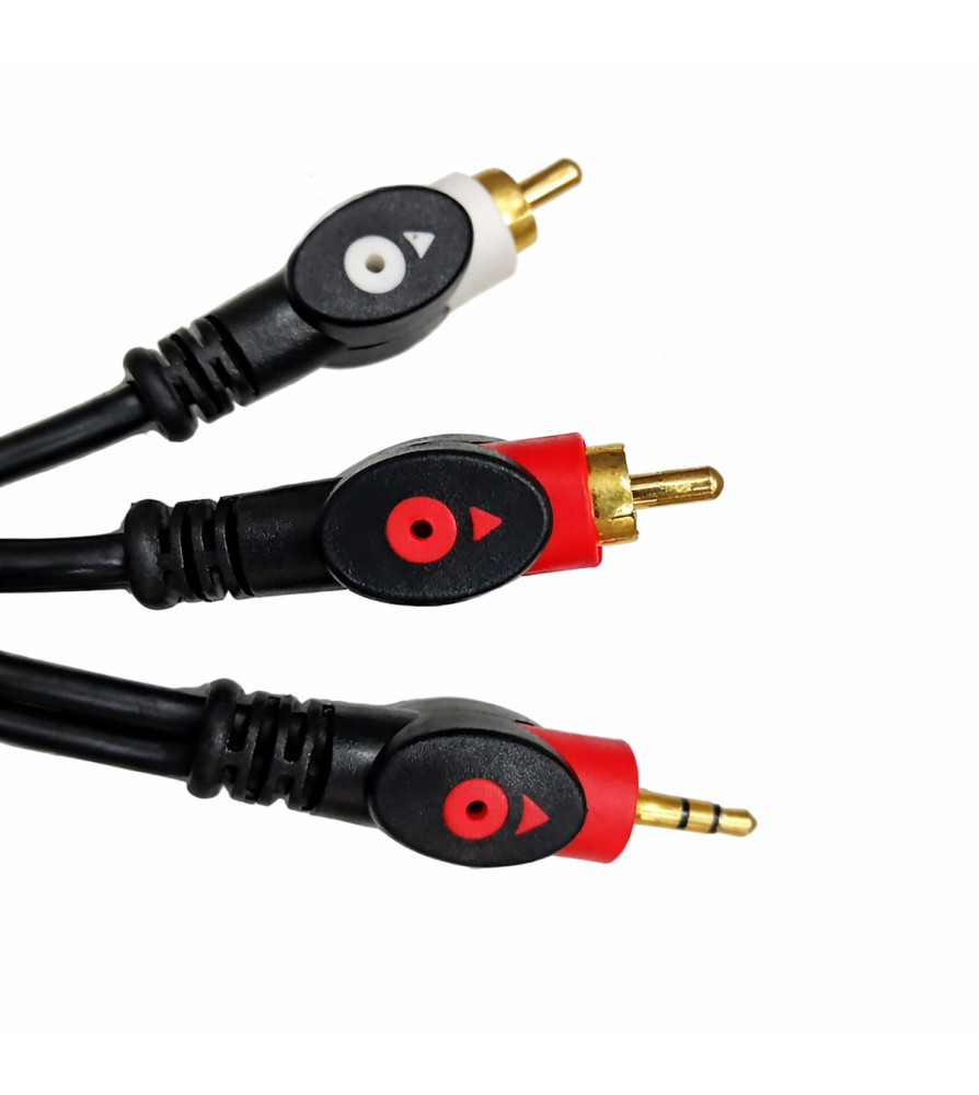 CABLE PLUG 3.5 ST A 2 PLUG RCA CA1472 PRO 1.80 MT