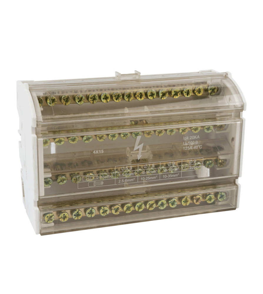 REGLETA DE CONEXION MODULAR 4×15 / 125A TIPO PEINE
