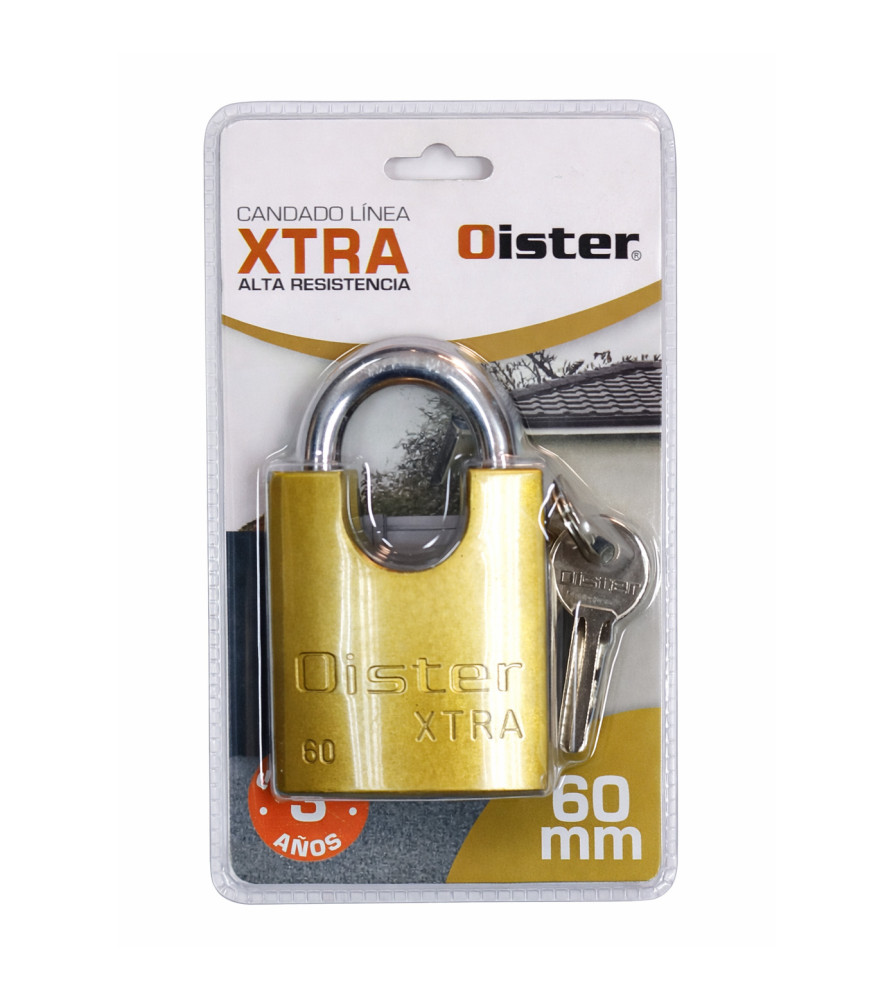 CANDADO OISTER LINEA XTRA ALTA RESISTENCIA 60 MM