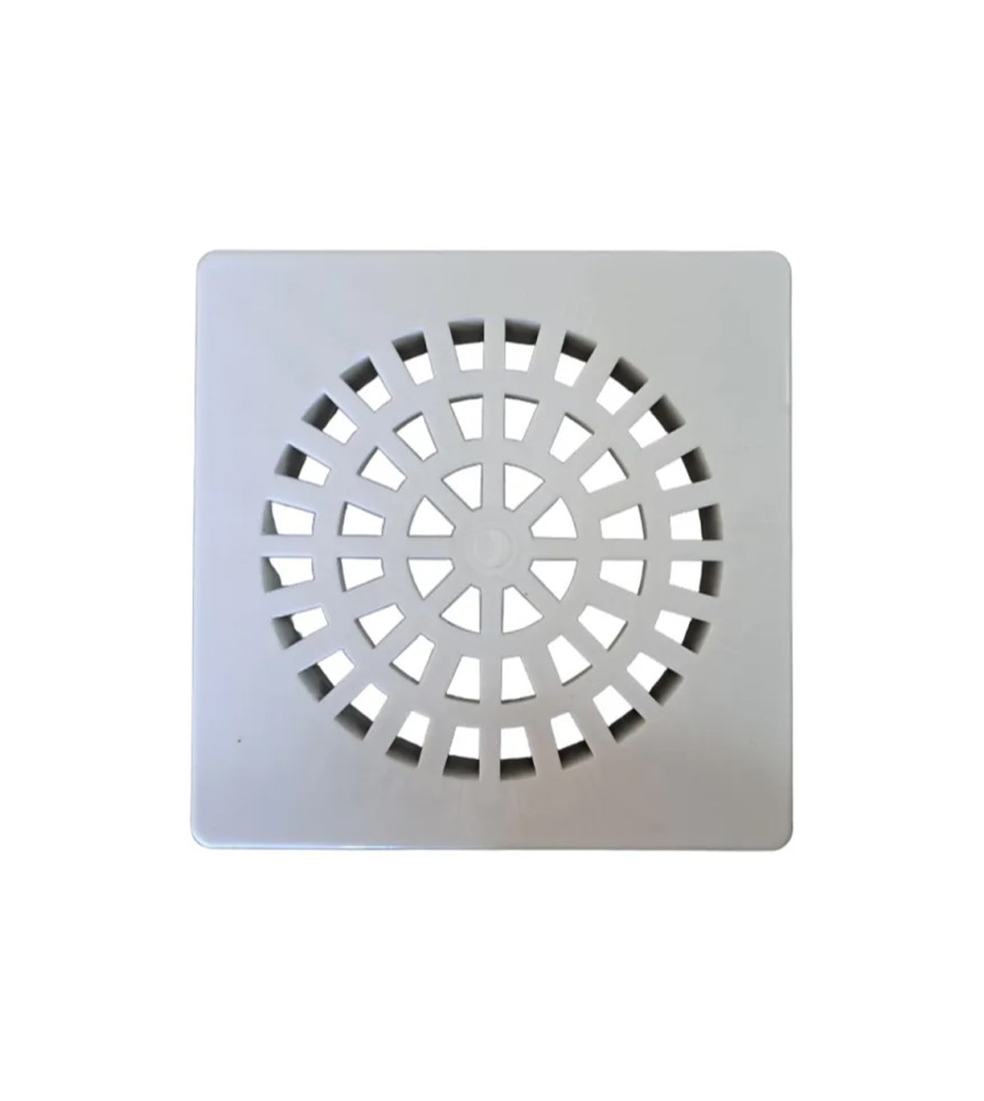 REJILLA PILETA PVC CUADRADA SANITARIA 130 MM BLANC