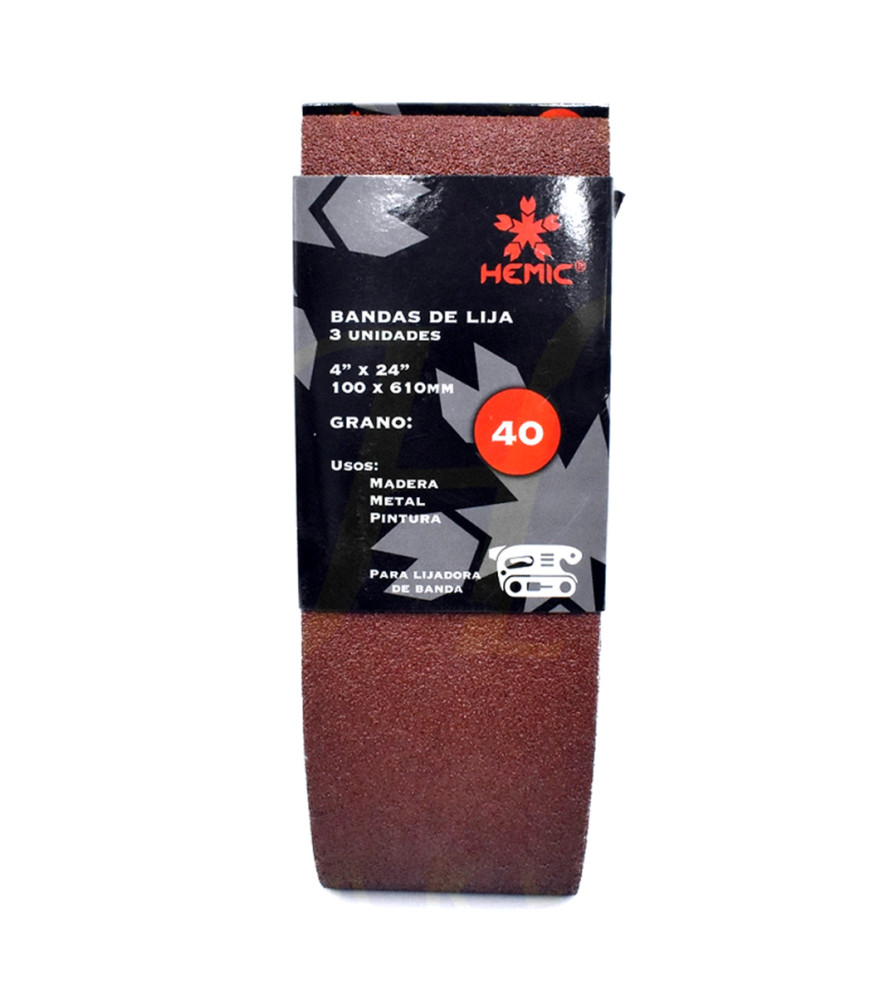 LIJA DE BANDA 4" X 24" G   40