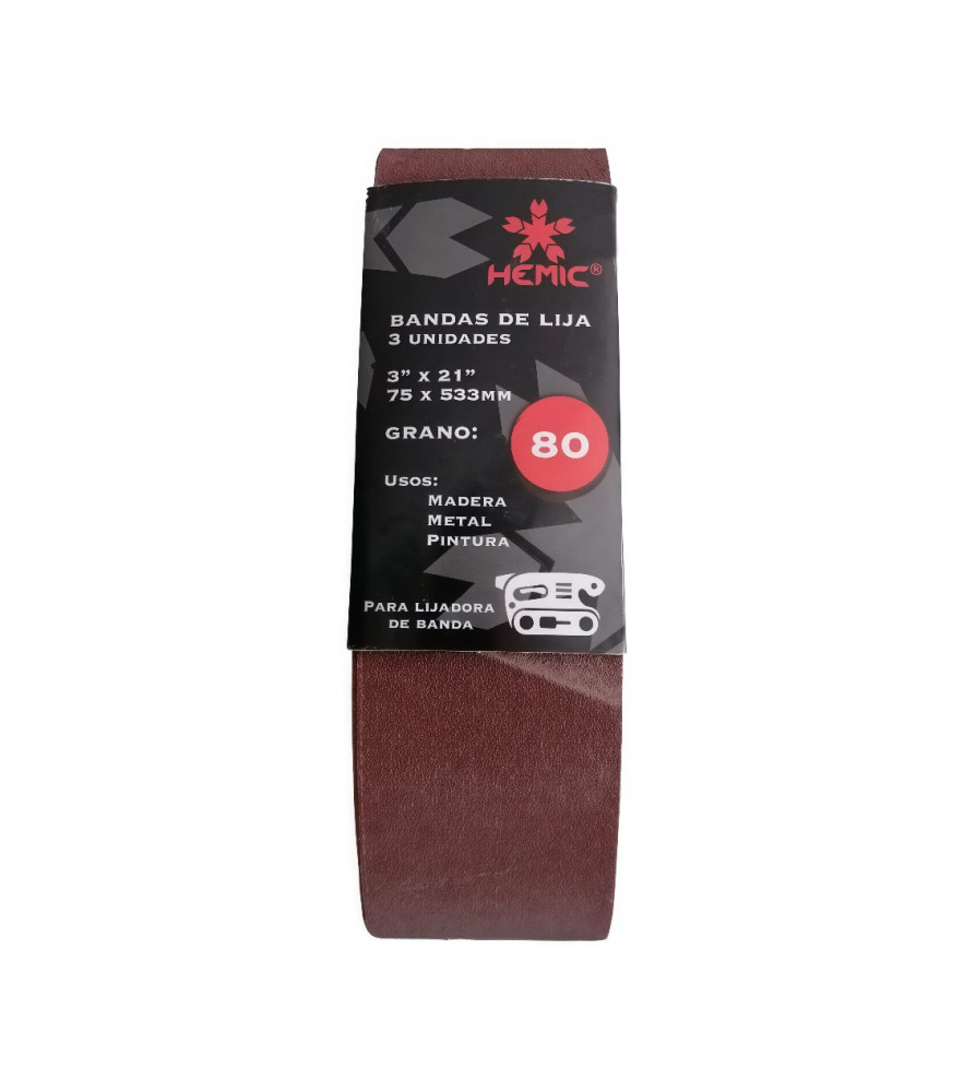 LIJA DE BANDA 3" X 21" G 80 765915