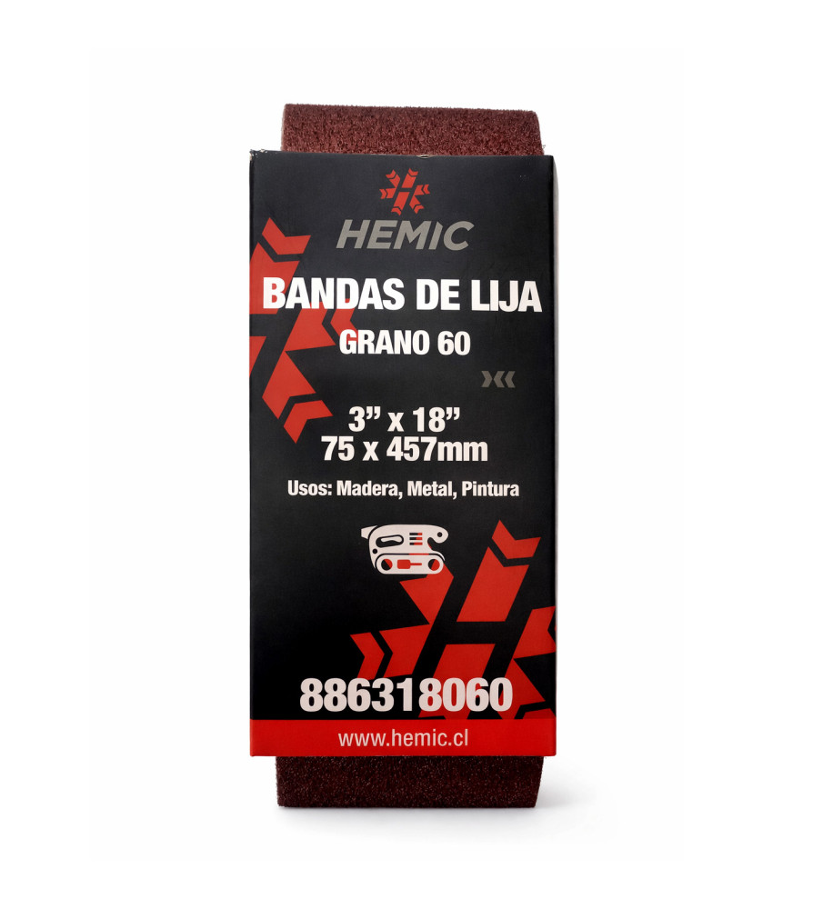 LIJA DE BANDA 3" X 18" G 60