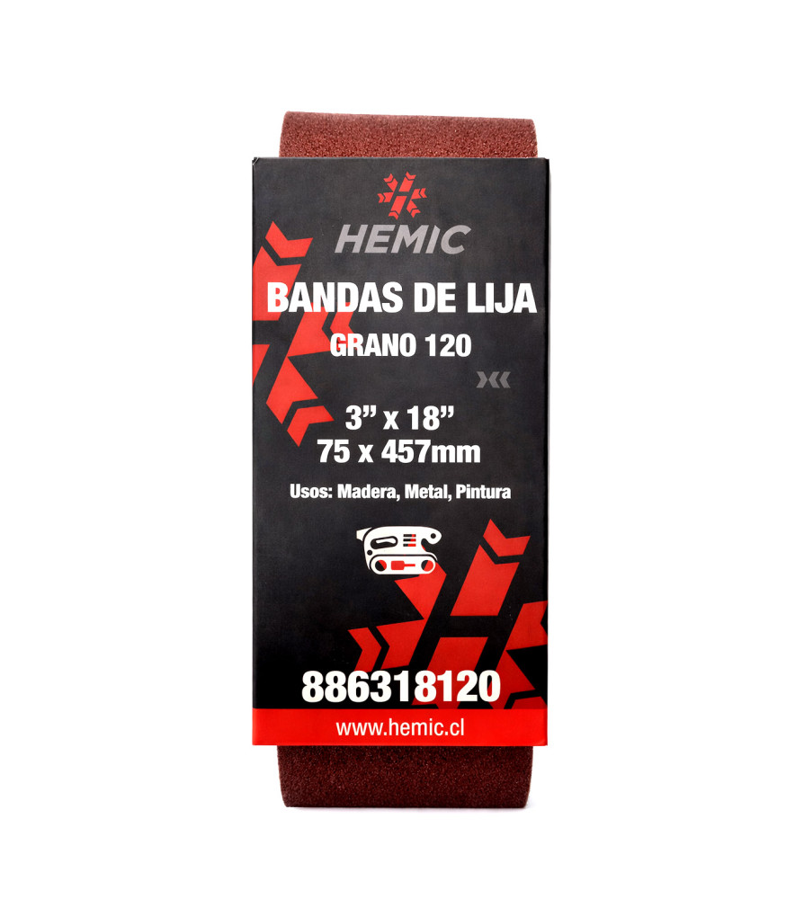 LIJA DE BANDA 3" X 18" G 120