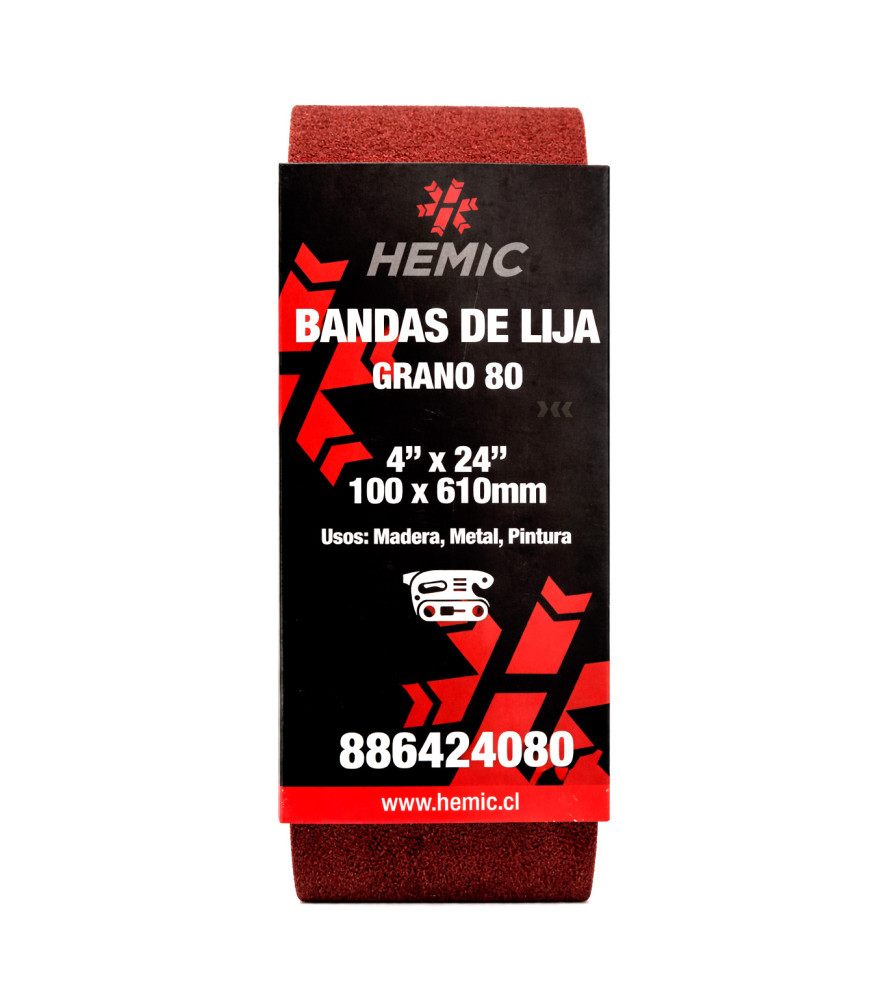 LIJA DE BANDA 4" X 24" G 80