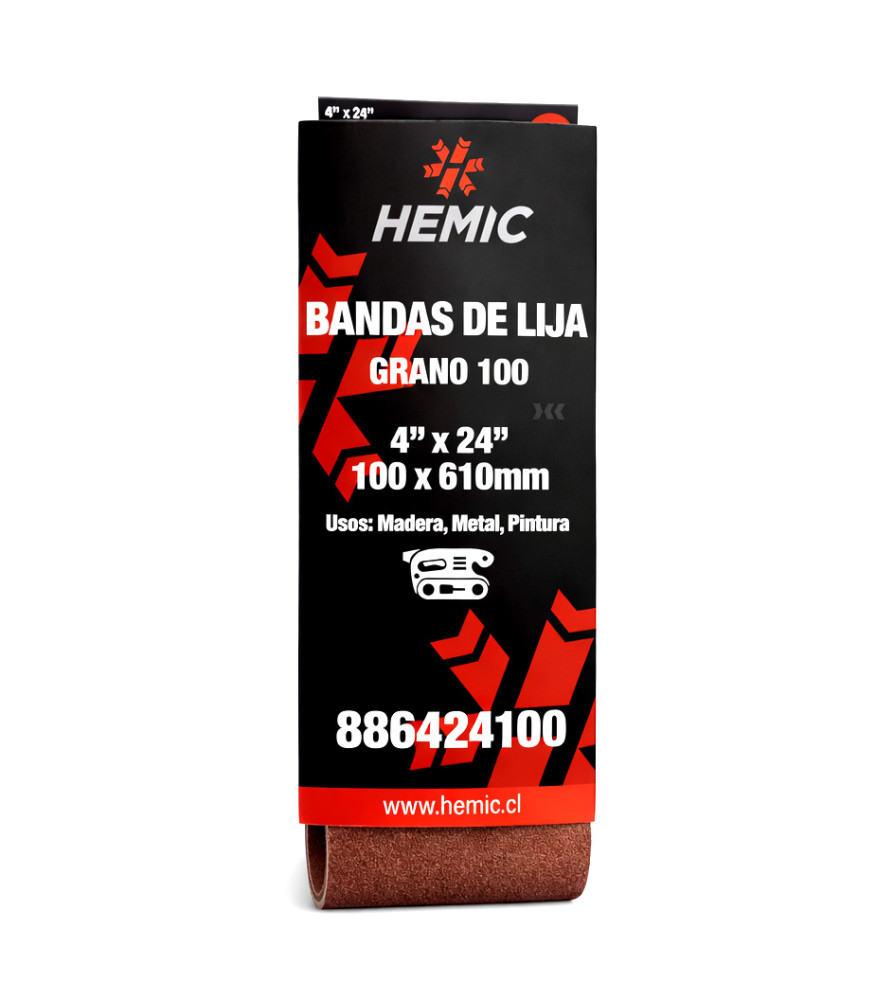 LIJA DE BANDA 4" X 24" G 100