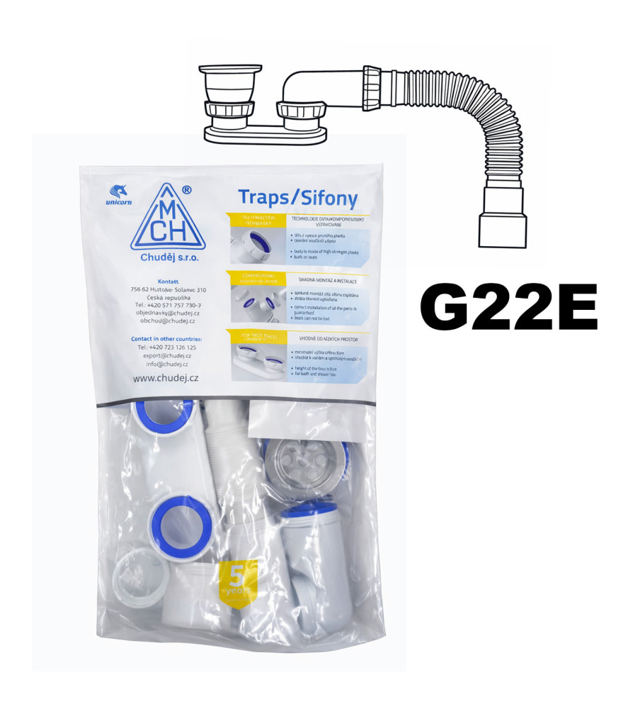 SIFON CHUDEJ RECEPTACULO DESAGUE C-REBALSE G22E