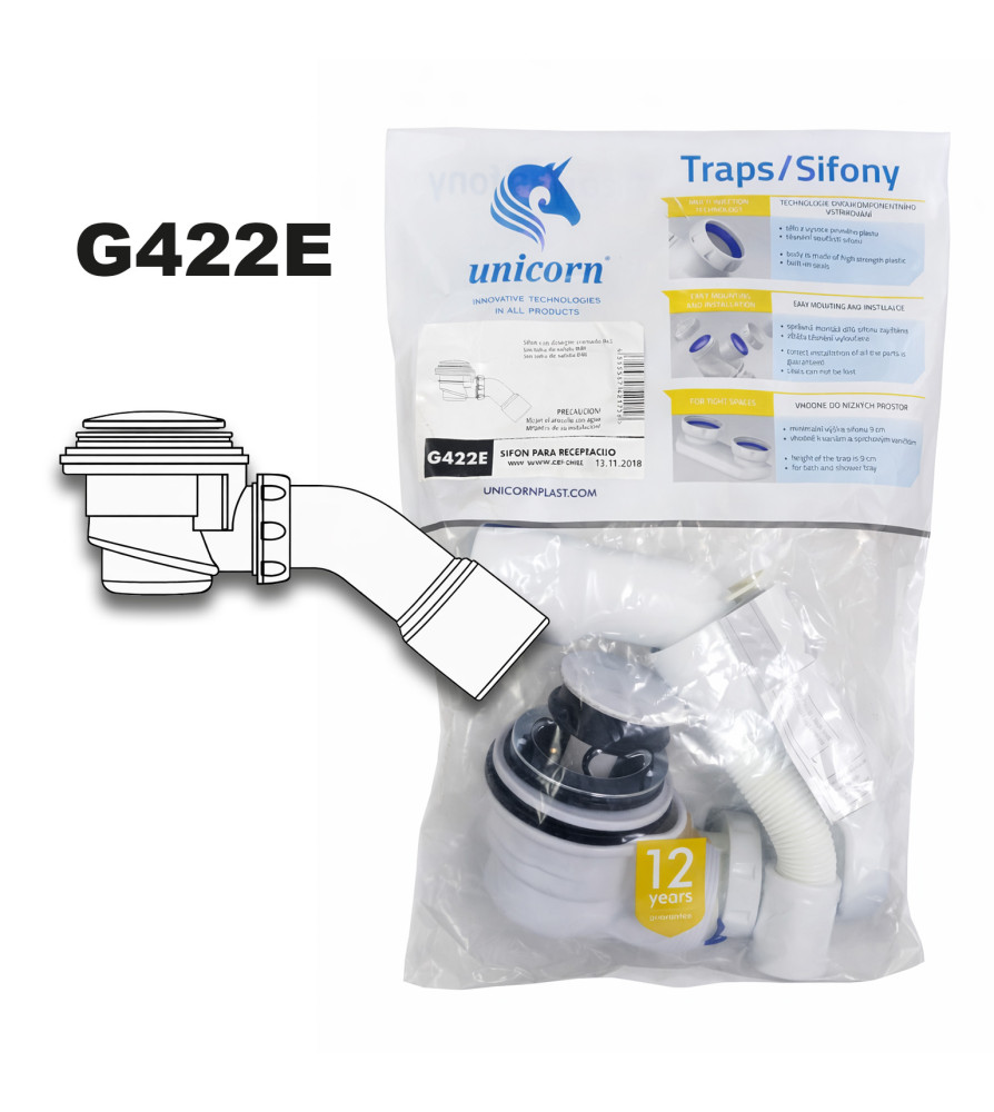 SIFON CHUDEJ RECEPTACULO DESAGUE CROMADO  G422E