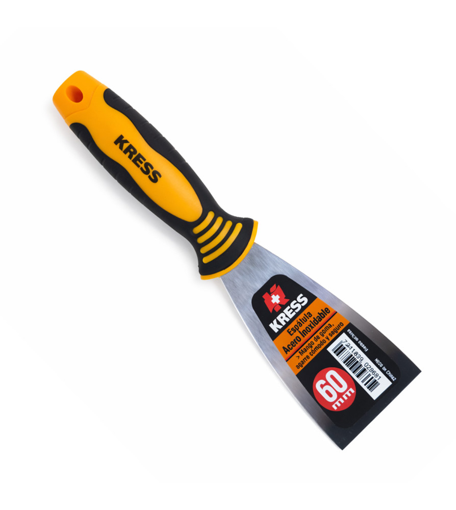 ESPATULA KRESS ACERO INOX 60 MM MANGO BICOMPONENT