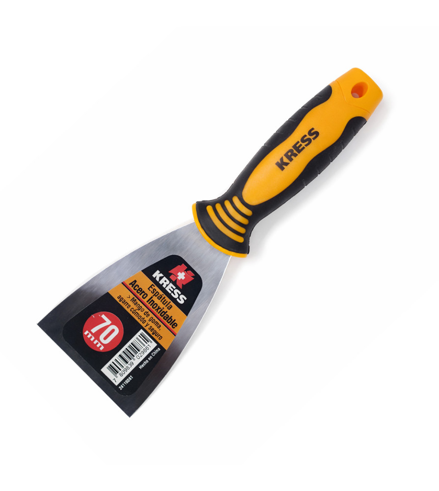 ESPATULA KRESS ACERO INOX  70 MM MANGO BICOMPONENT