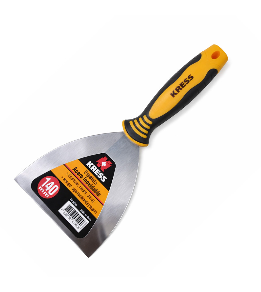 ESPATULA KRESS ACERO INOX 140 MM MANGO BICOMPONENT