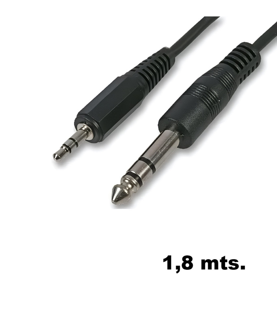 CABLE PLUG 3.5  MACHO MACHO 6.3 MONO 1.80 M CA1632